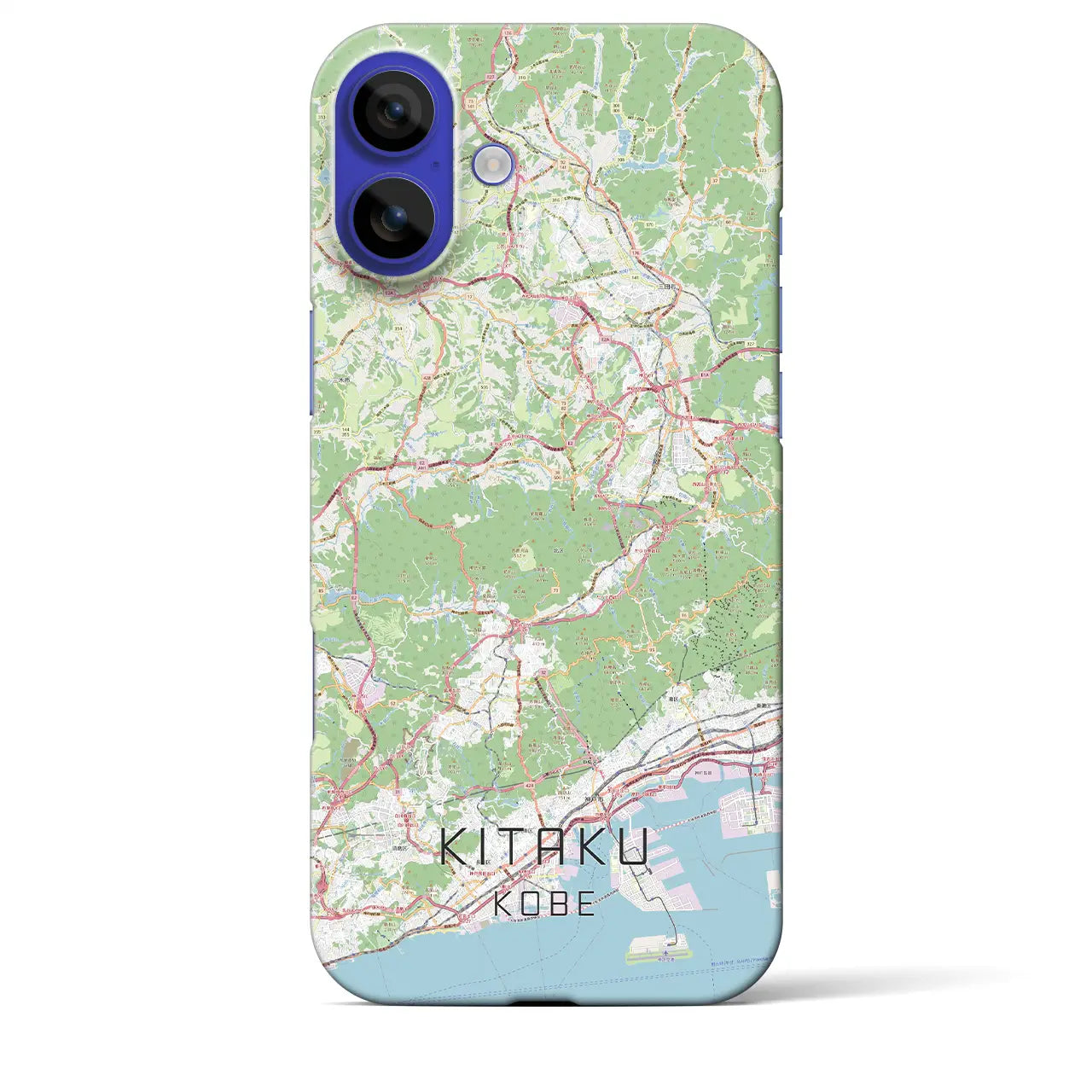 【北区(神戸市)】地図柄iPhoneケース(バックカバータイプ)ナチュラル・iPhone 16 Pro Max 用