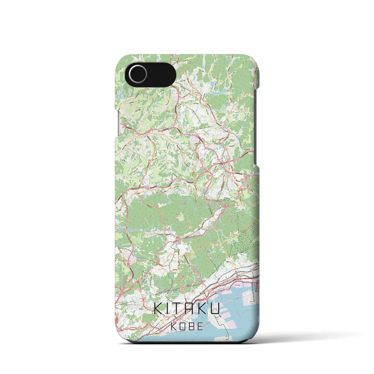 【北区(神戸市)】地図柄iPhoneケース(バックカバータイプ)