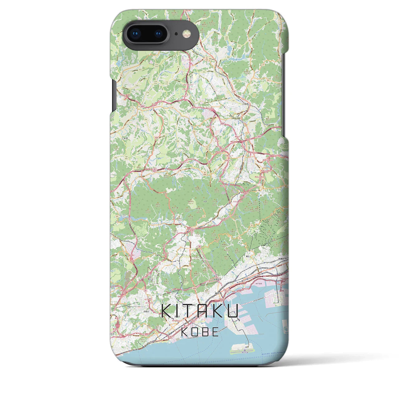 【北区(神戸市)】地図柄iPhoneケース(バックカバータイプ)