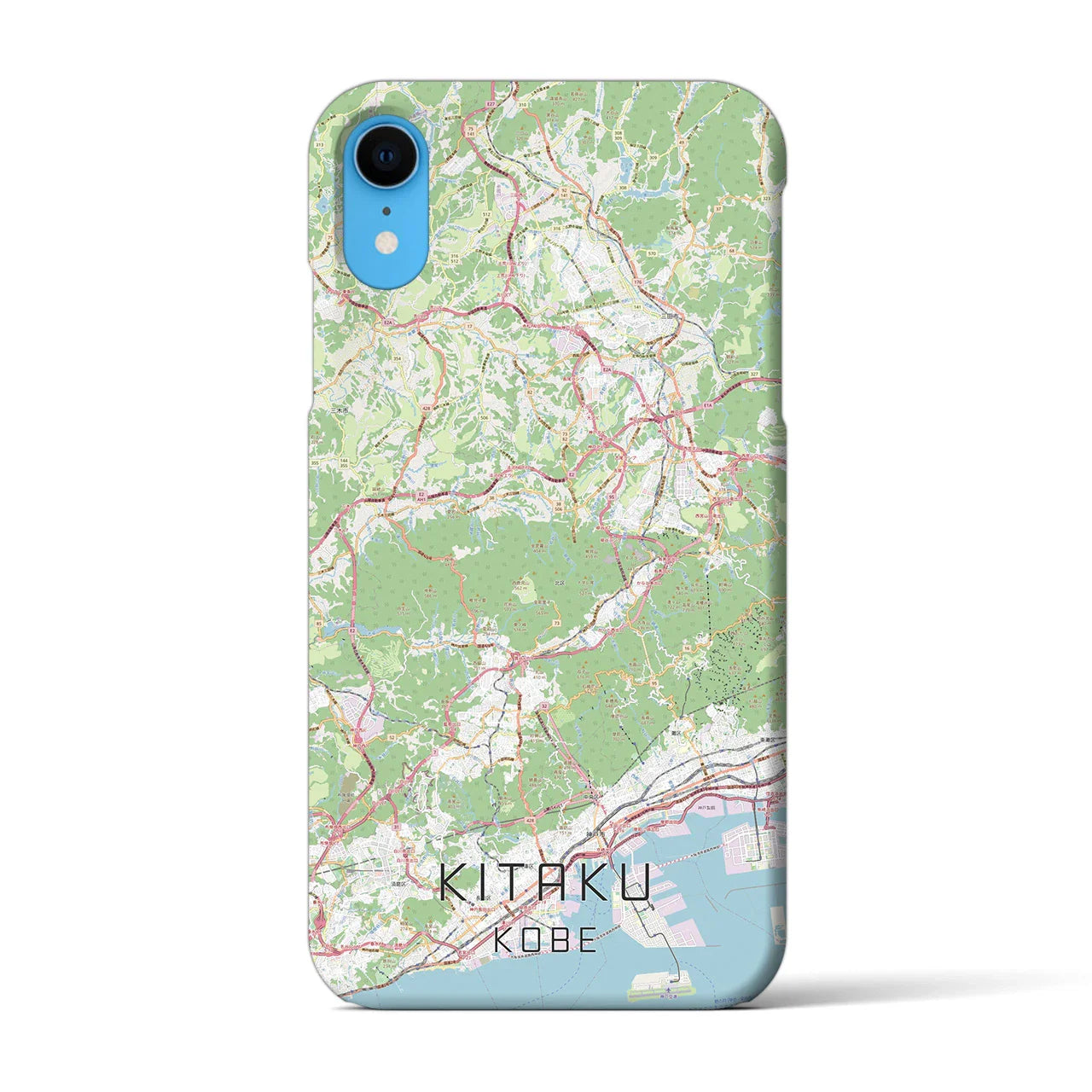 【北区(神戸市)】地図柄iPhoneケース(バックカバータイプ)