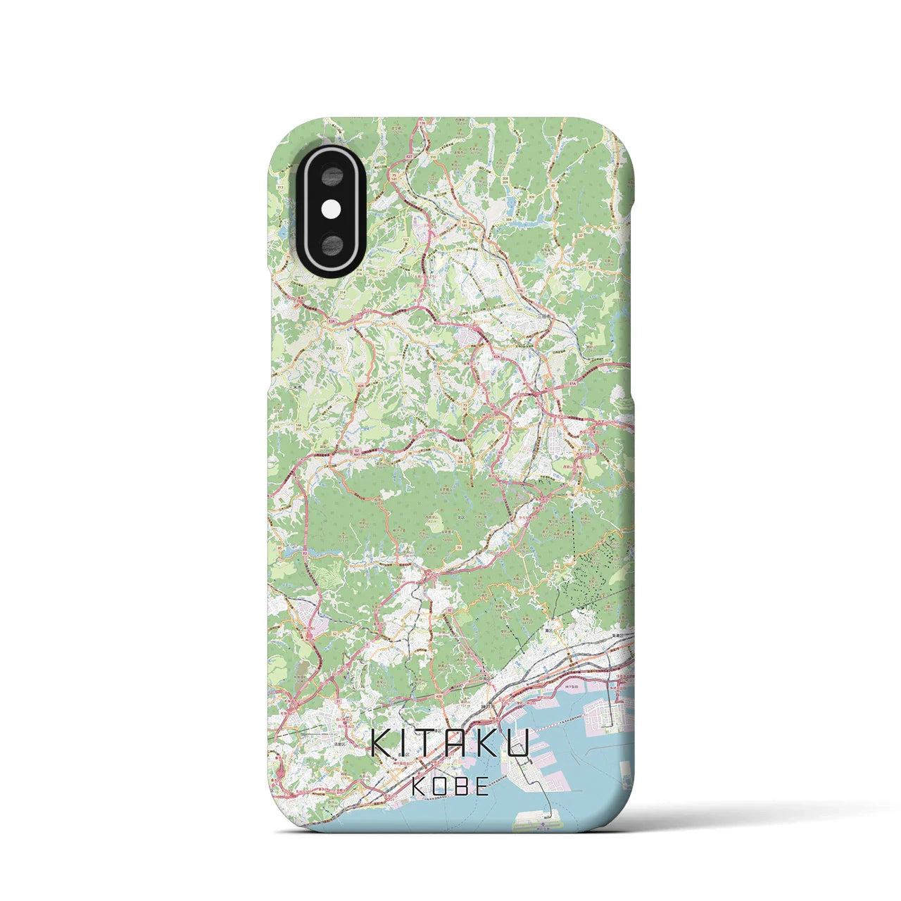 【北区(神戸市)】地図柄iPhoneケース(バックカバータイプ)