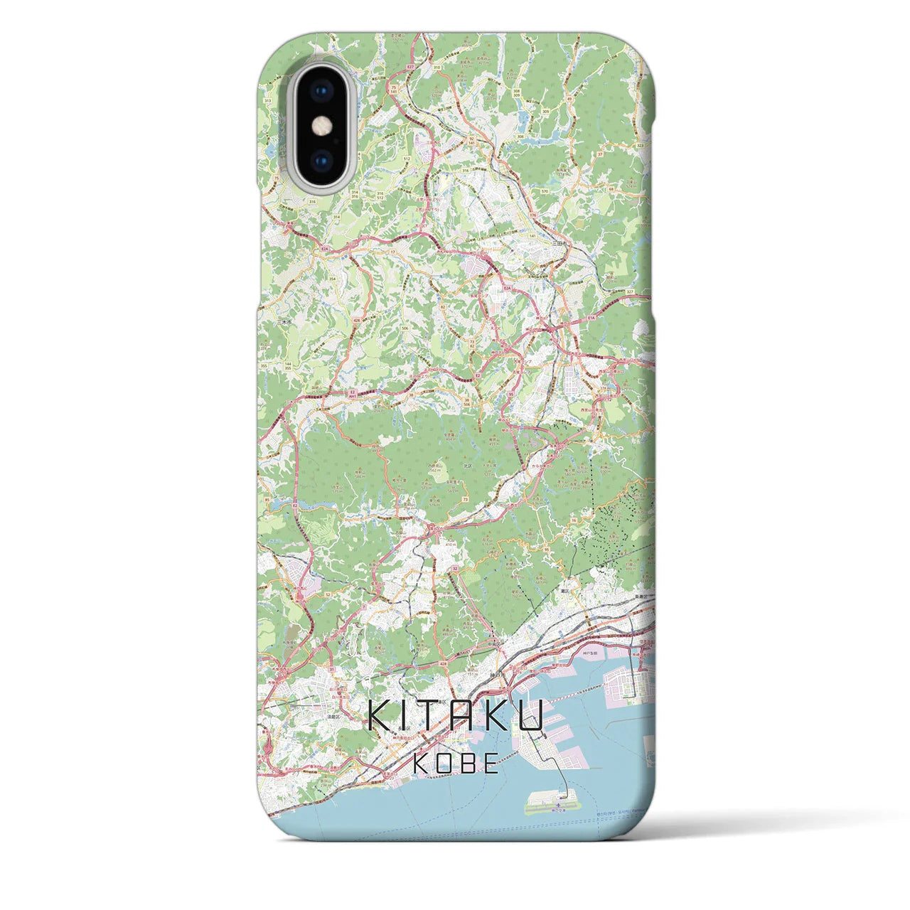 【北区(神戸市)】地図柄iPhoneケース(バックカバータイプ)