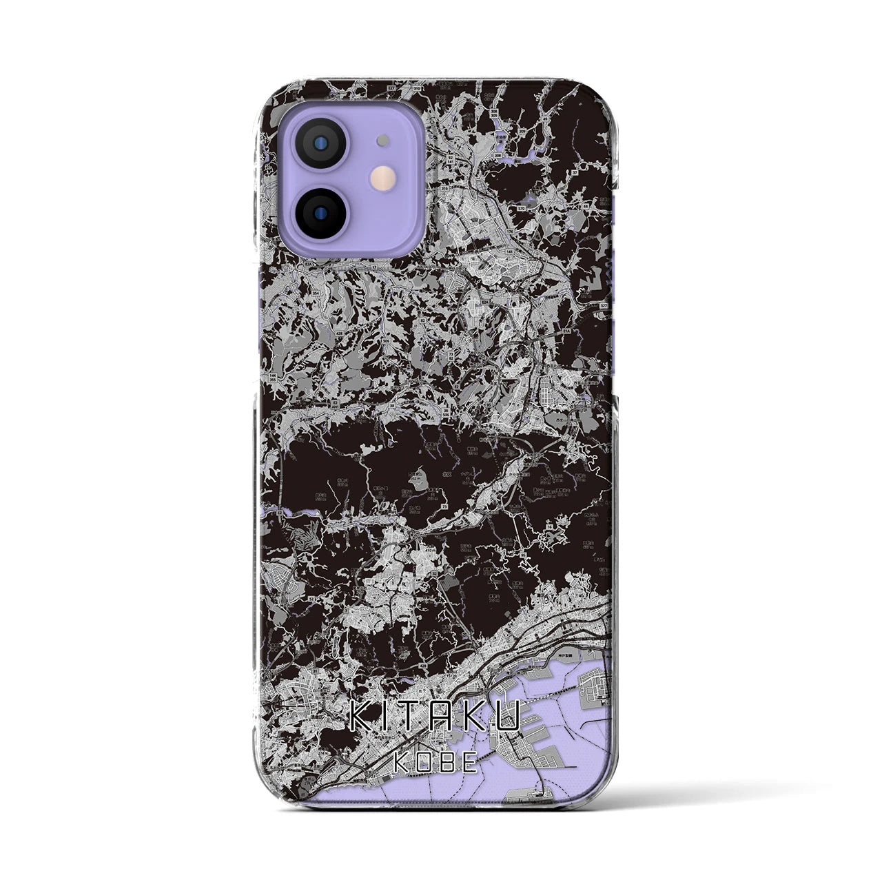 【北区(神戸市)】地図柄iPhoneケース(クリアタイプ)
