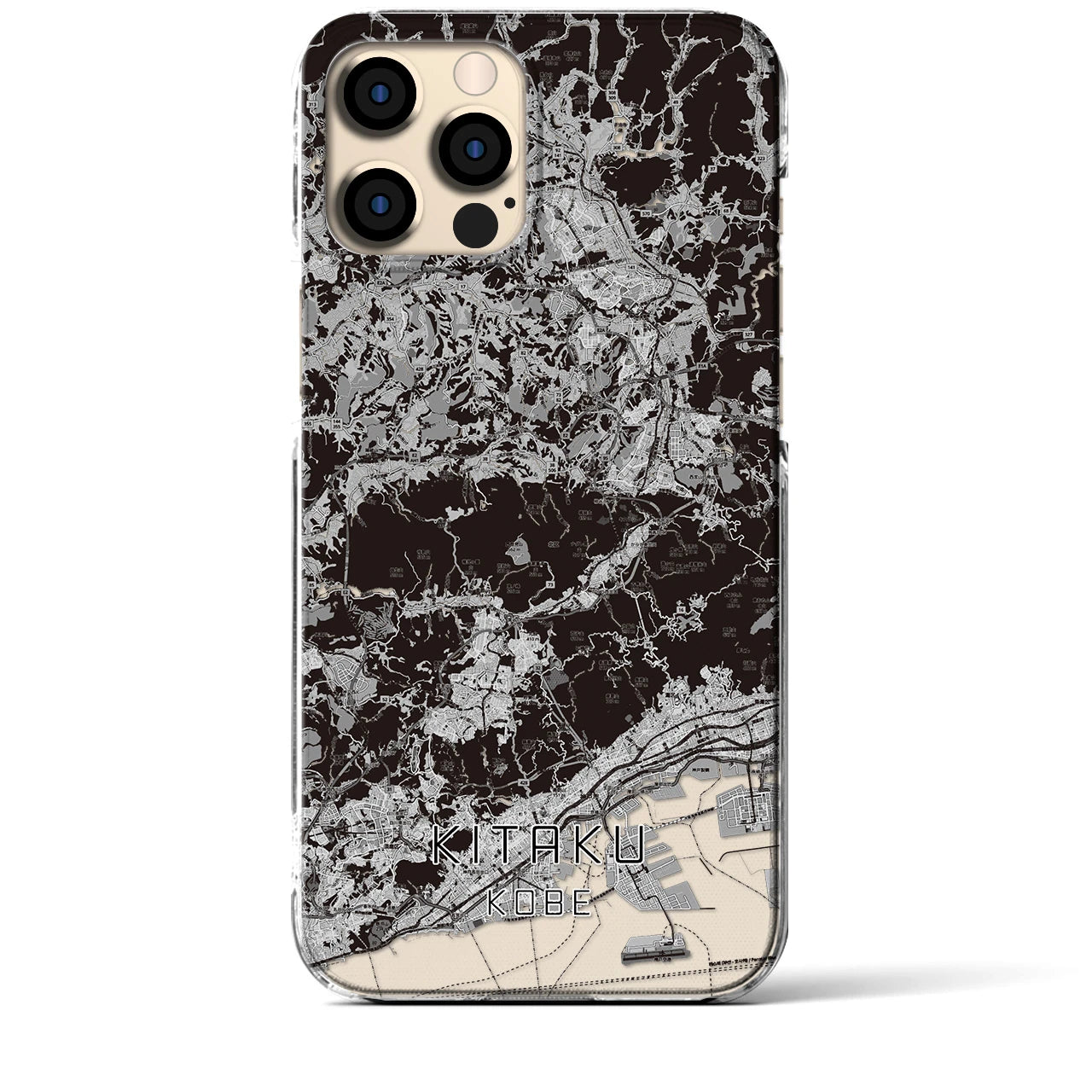 【北区(神戸市)】地図柄iPhoneケース(クリアタイプ)