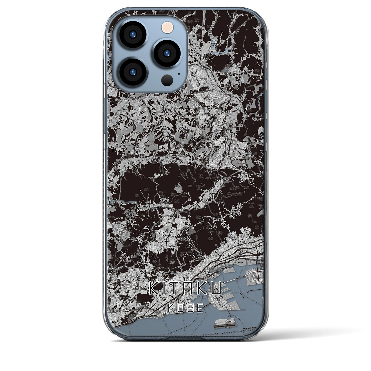 【北区(神戸市)】地図柄iPhoneケース(クリアタイプ)