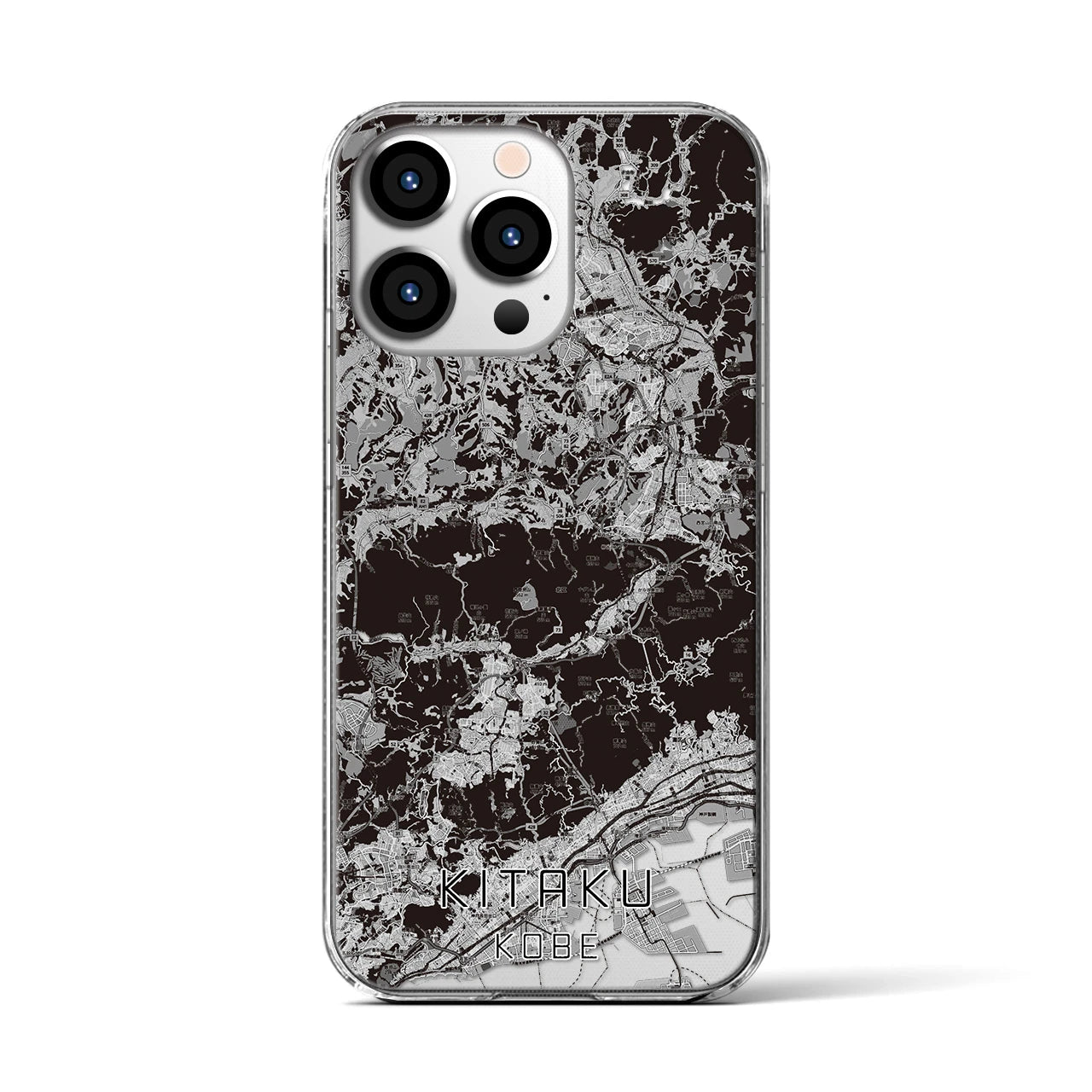 【北区(神戸市)】地図柄iPhoneケース(クリアタイプ)