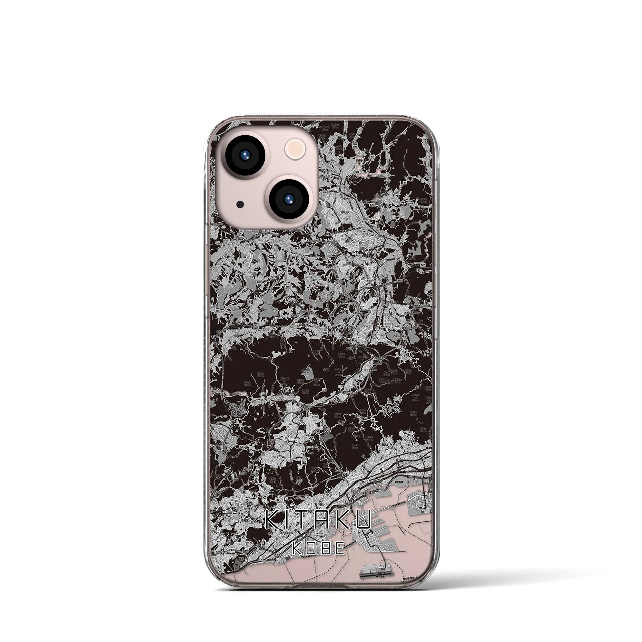 【北区(神戸市)】地図柄iPhoneケース(クリアタイプ)