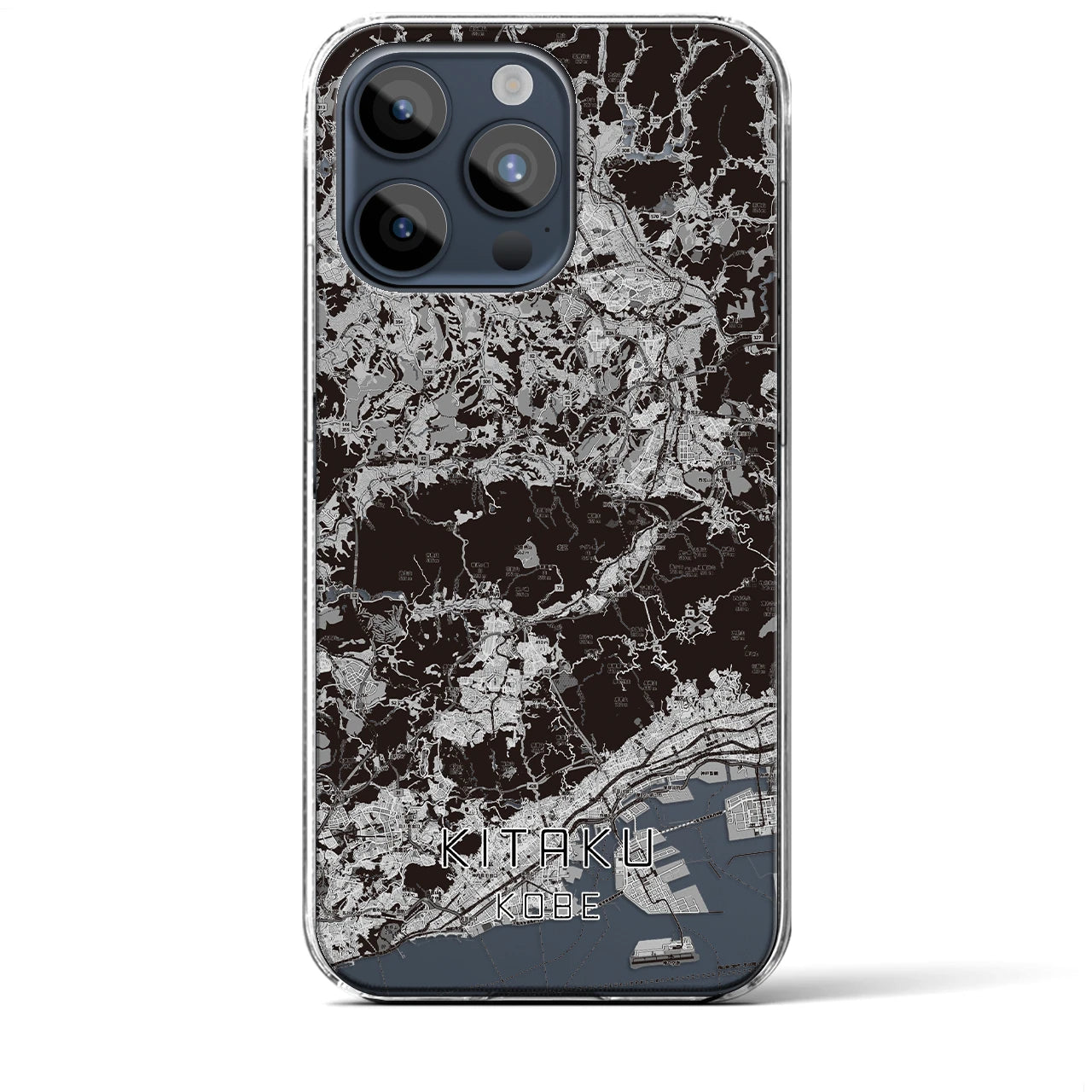 【北区(神戸市)】地図柄iPhoneケース(クリアタイプ)