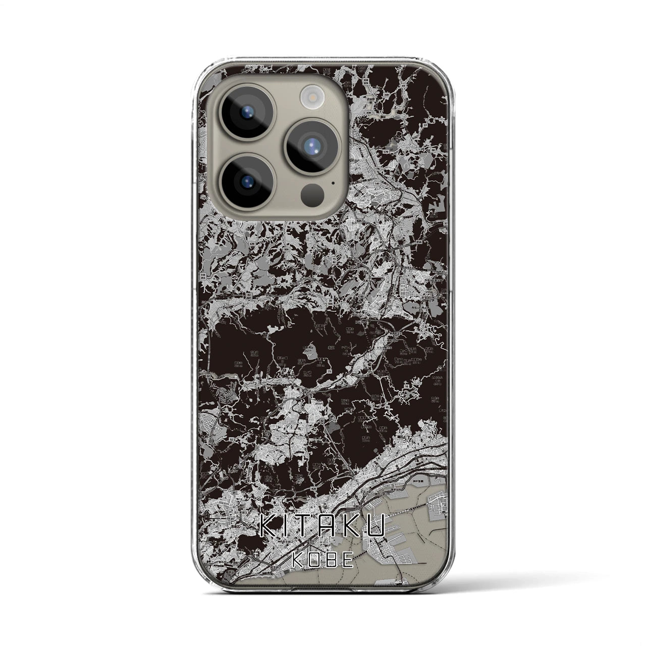 【北区(神戸市)】地図柄iPhoneケース(クリアタイプ)