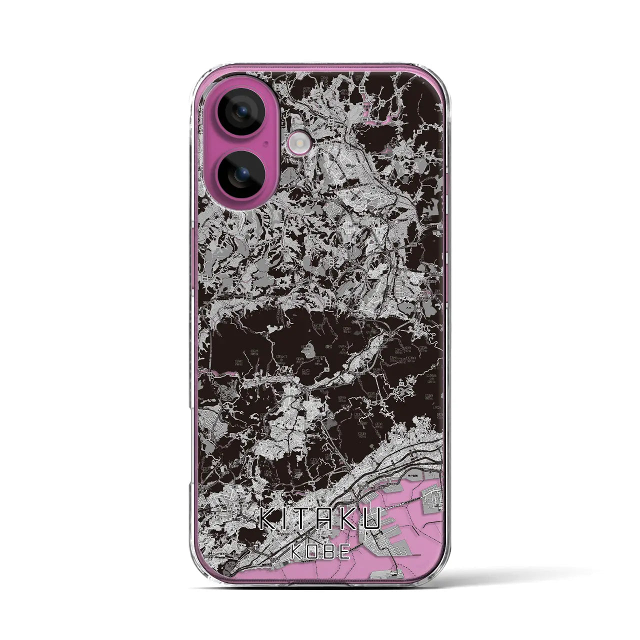 【北区(神戸市)】地図柄iPhoneケース(クリアタイプ)