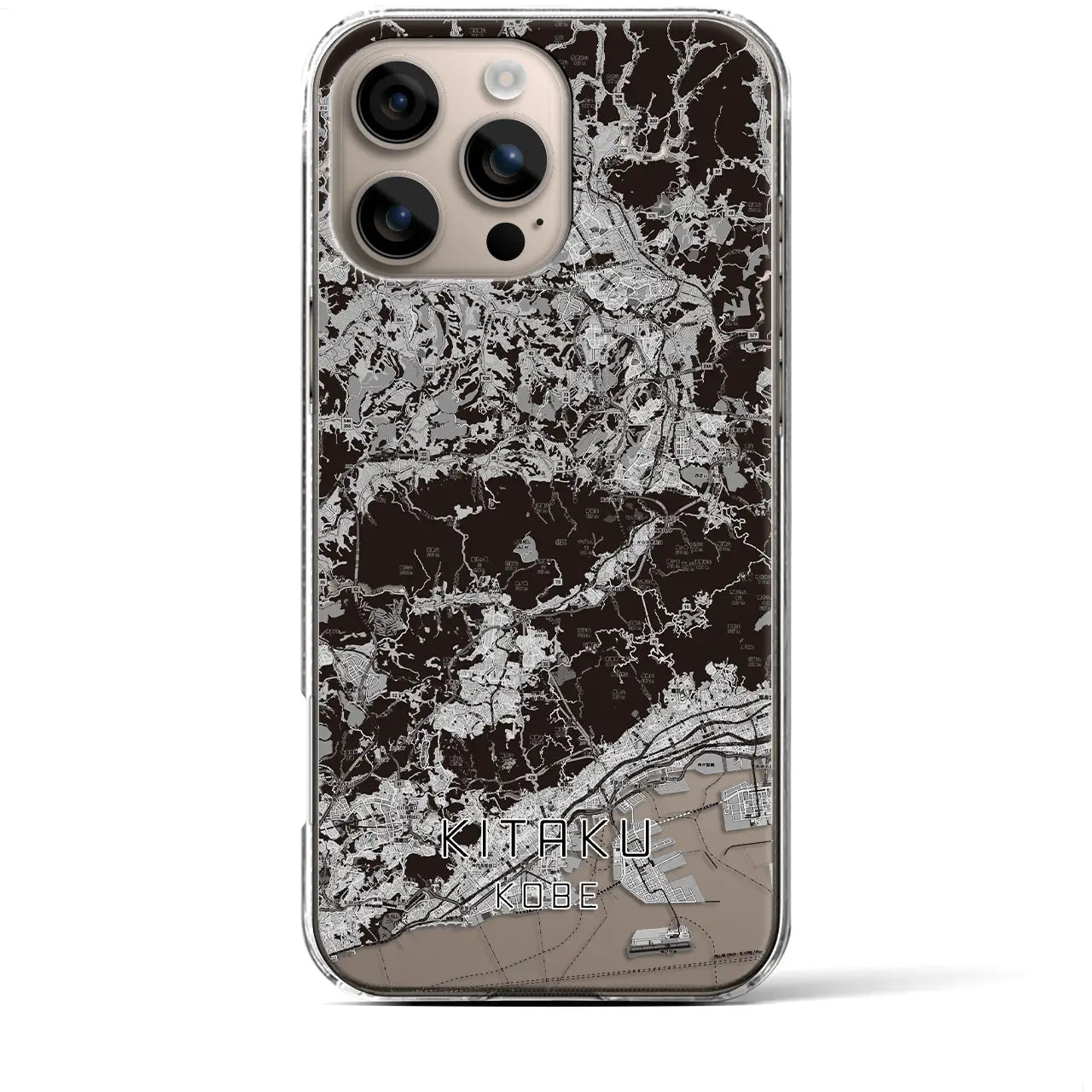 【北区(神戸市)】地図柄iPhoneケース(クリアタイプ)