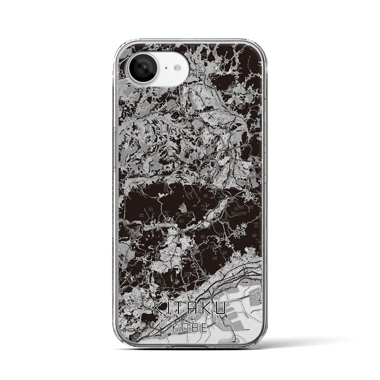 【北区(神戸市)】地図柄iPhoneケース(クリアタイプ)