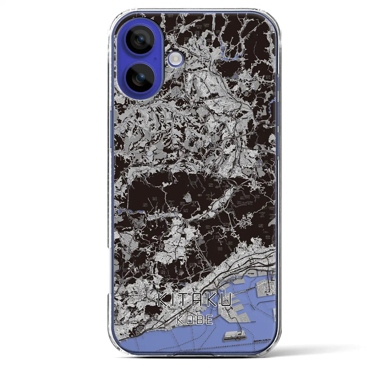 【北区(神戸市)】地図柄iPhoneケース(クリアタイプ)