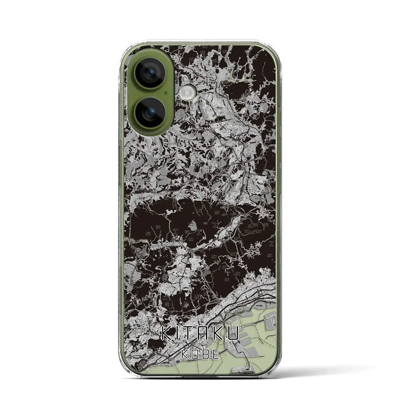 【北区(神戸市)】地図柄iPhoneケース(クリアタイプ)モノトーン・iPhone 17 Pro Max 用