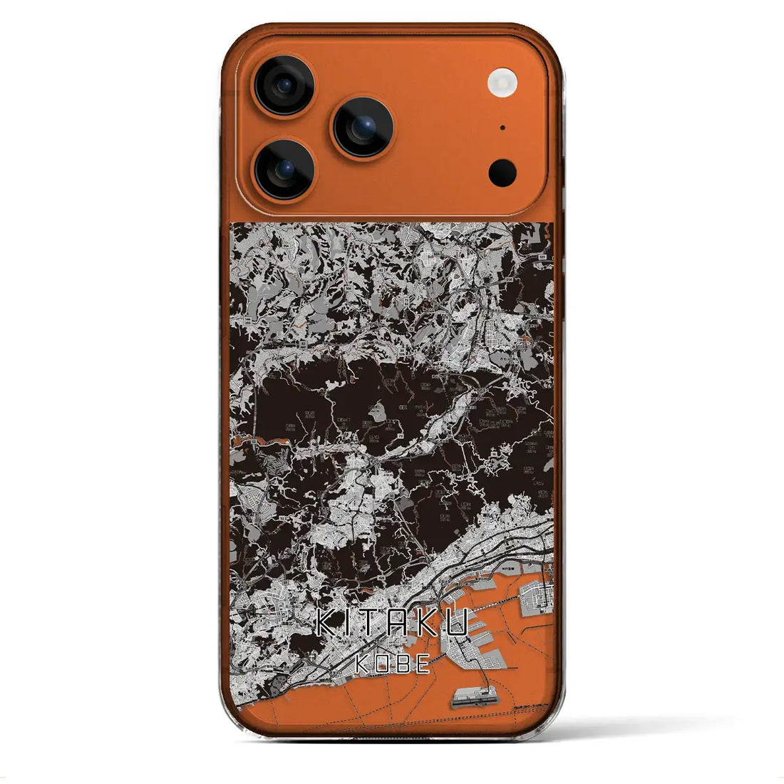 【北区(神戸市)】地図柄iPhoneケース(クリアタイプ)