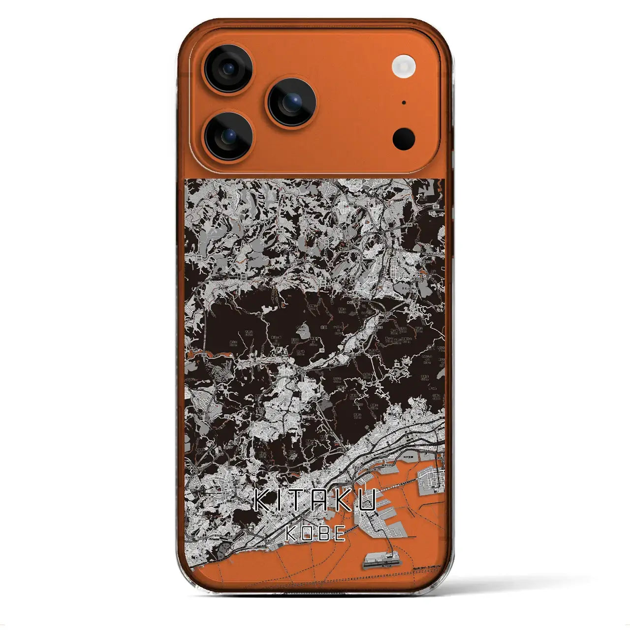 【北区(神戸市)】地図柄iPhoneケース(クリアタイプ)