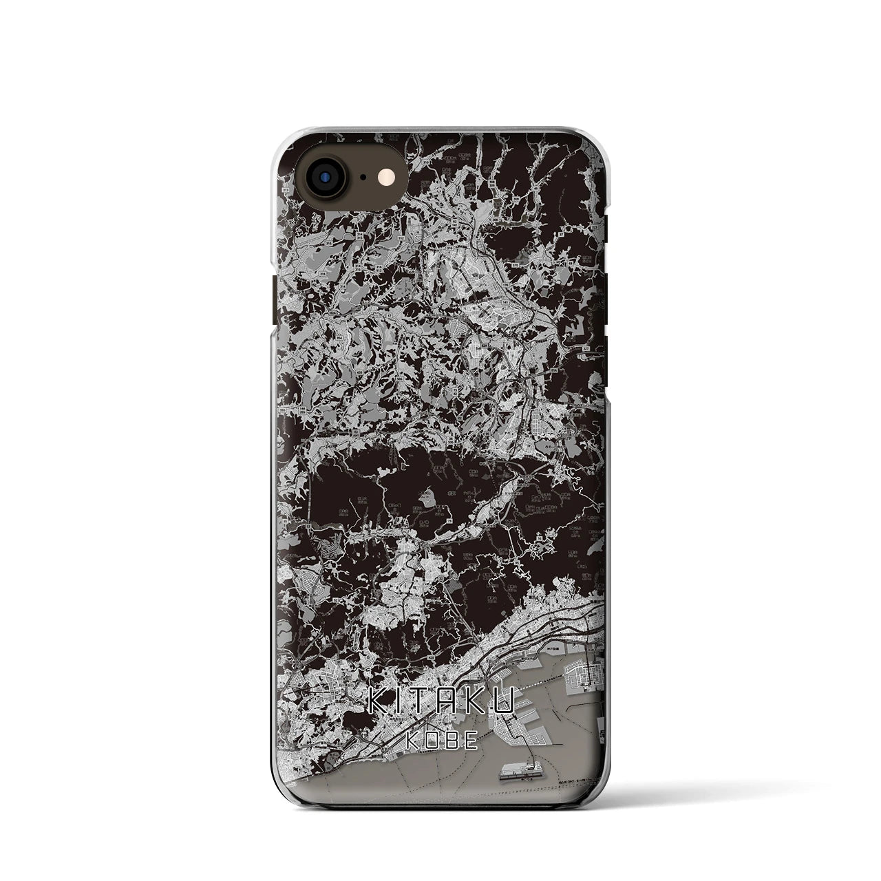【北区(神戸市)】地図柄iPhoneケース(クリアタイプ)