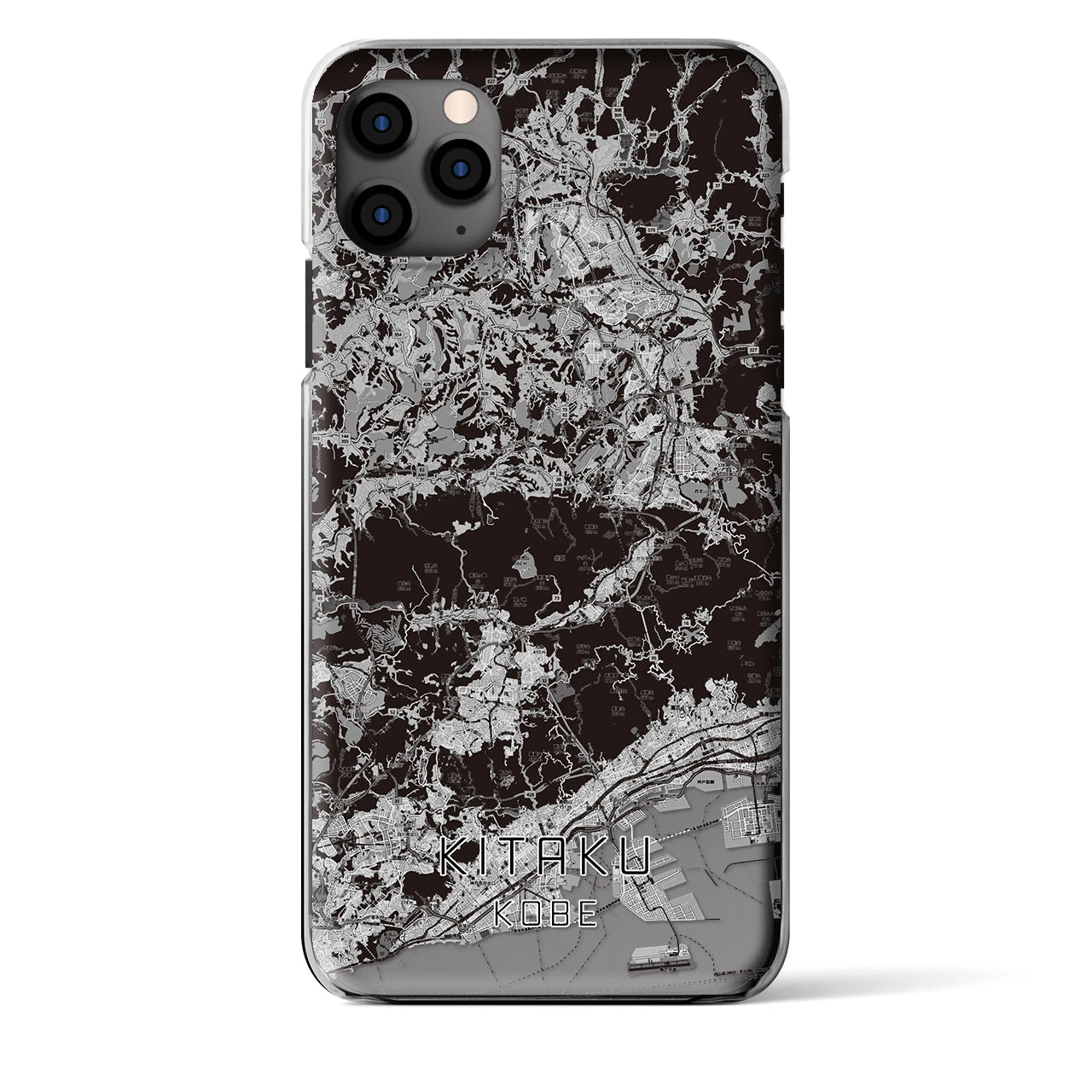 【北区(神戸市)】地図柄iPhoneケース(クリアタイプ)