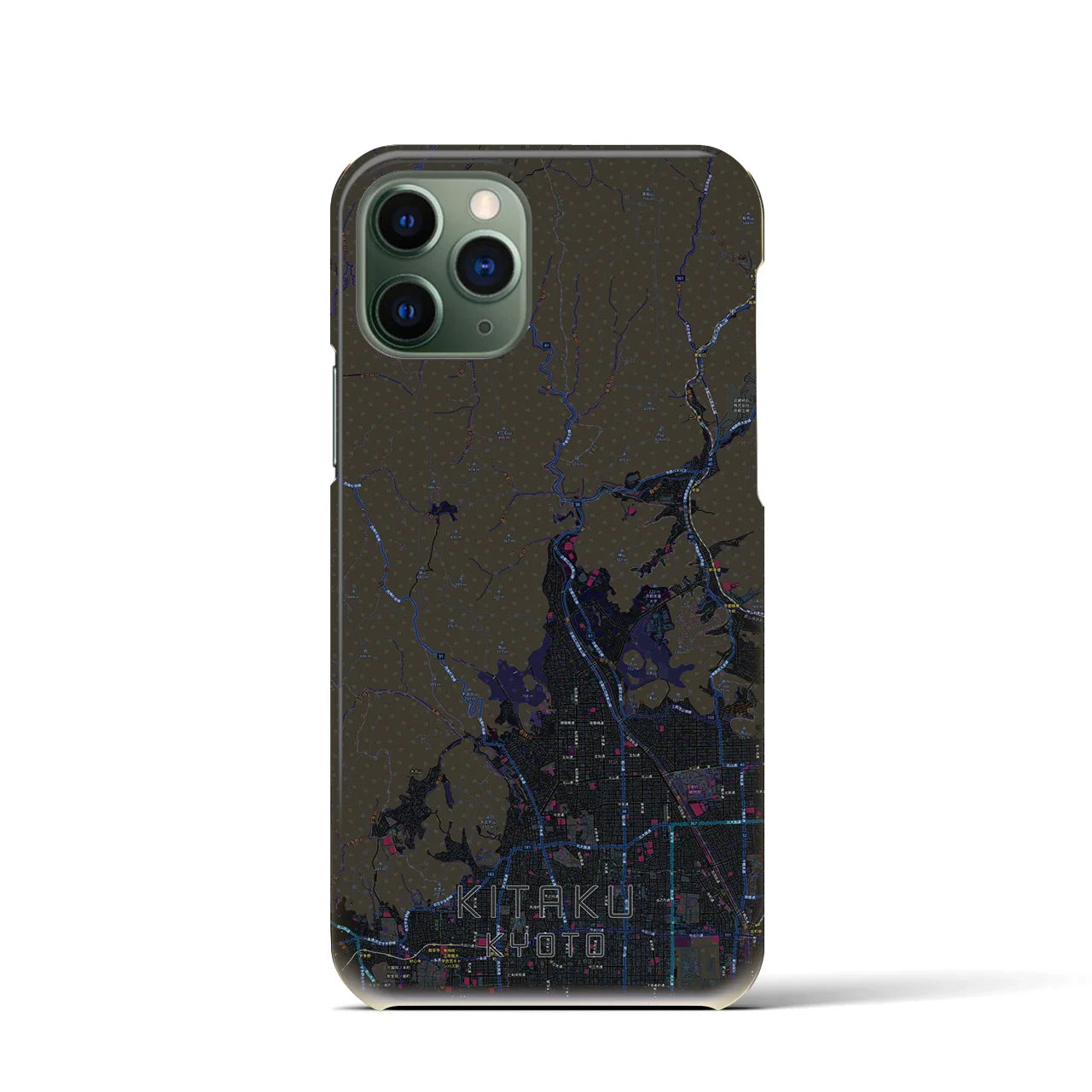 【北区(京都市)】地図柄iPhoneケース(バックカバータイプ)