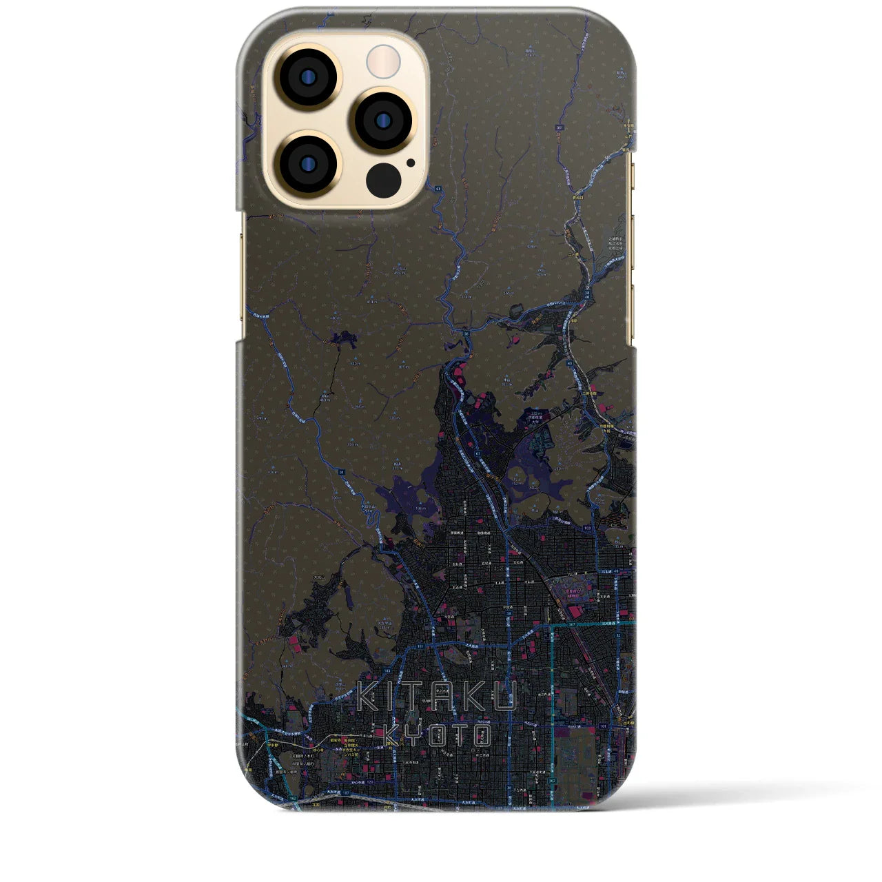 【北区(京都市)】地図柄iPhoneケース(バックカバータイプ)