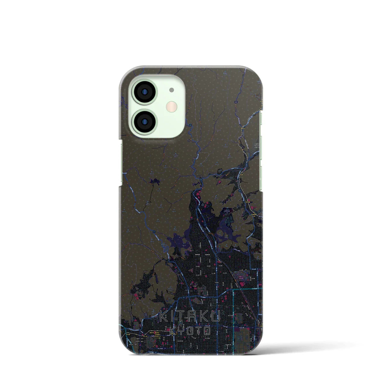 【北区(京都市)】地図柄iPhoneケース(バックカバータイプ)