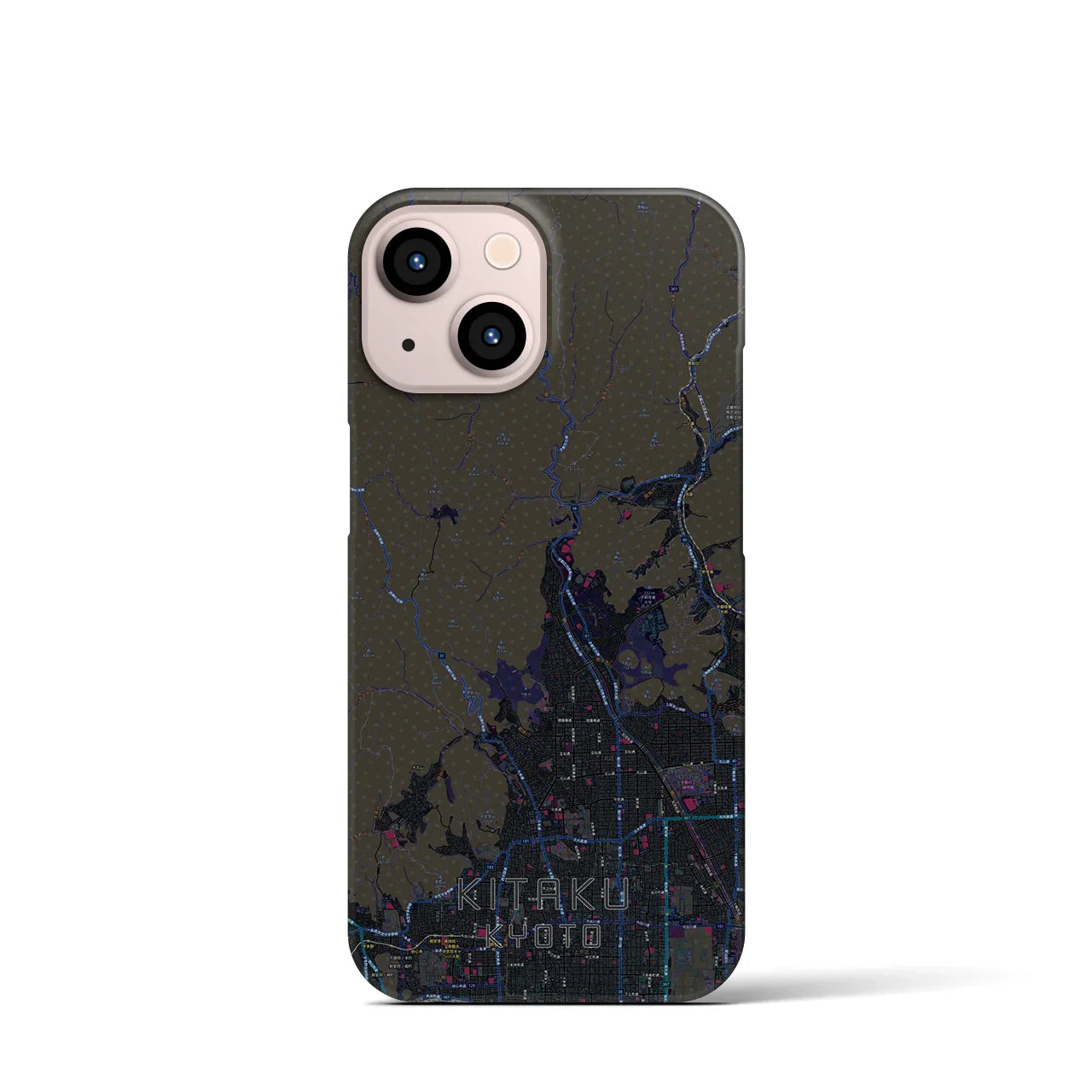 【北区(京都市)】地図柄iPhoneケース(バックカバータイプ)