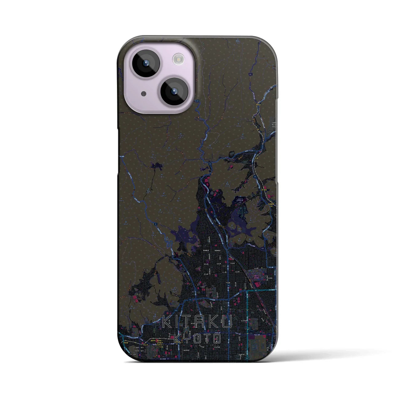 【北区(京都市)】地図柄iPhoneケース(バックカバータイプ)