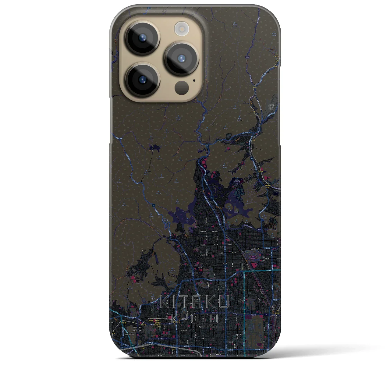 【北区(京都市)】地図柄iPhoneケース(バックカバータイプ)