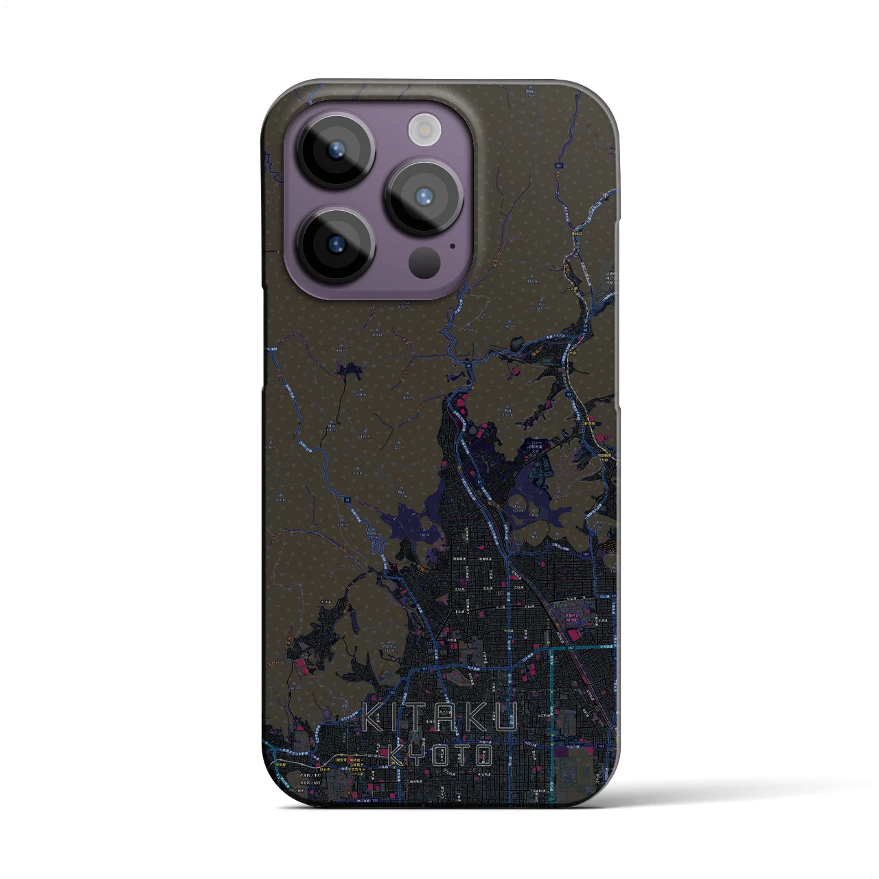 【北区(京都市)】地図柄iPhoneケース(バックカバータイプ)