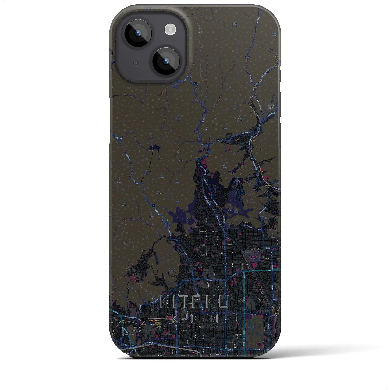 【北区(京都市)】地図柄iPhoneケース(バックカバータイプ)