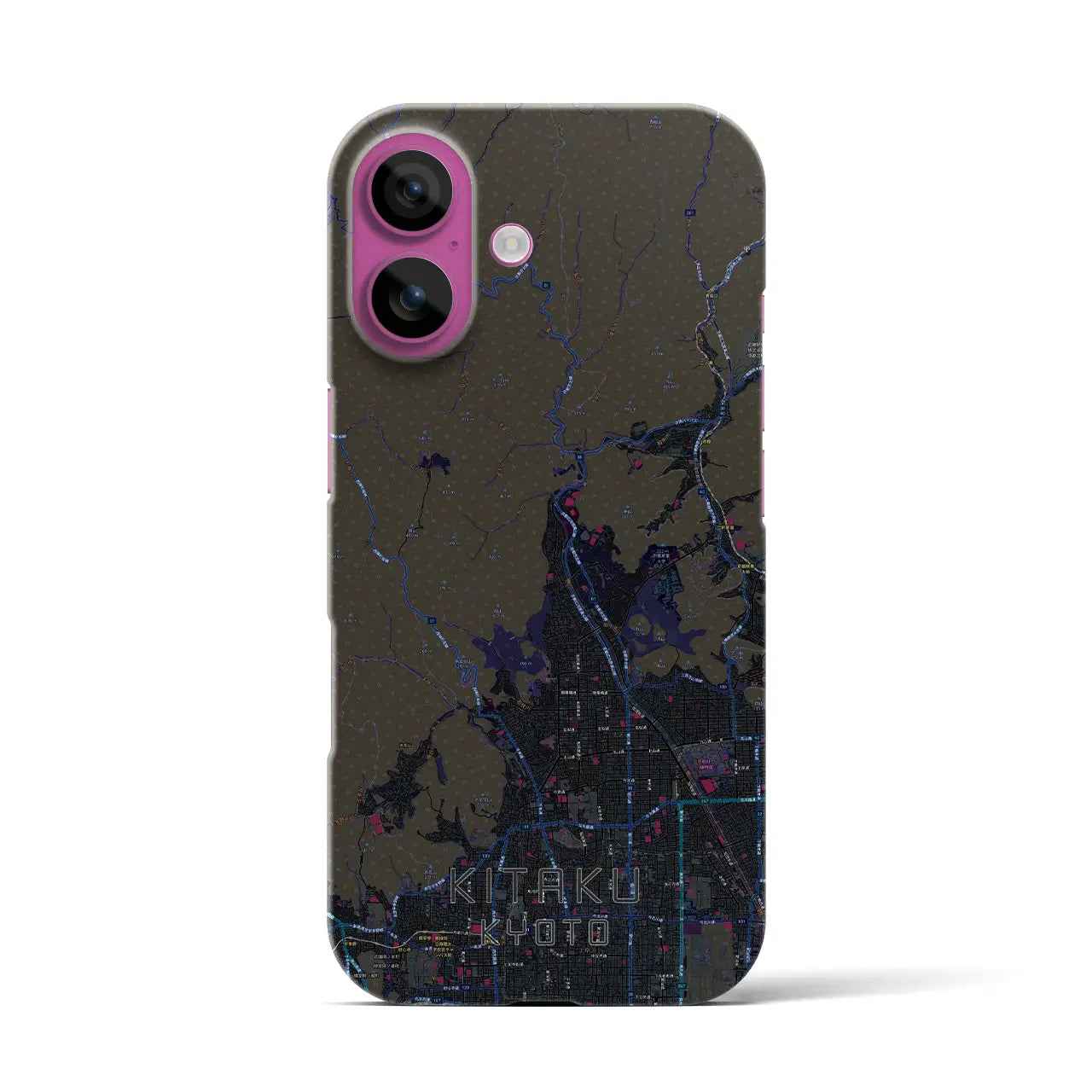 【北区(京都市)】地図柄iPhoneケース(バックカバータイプ)