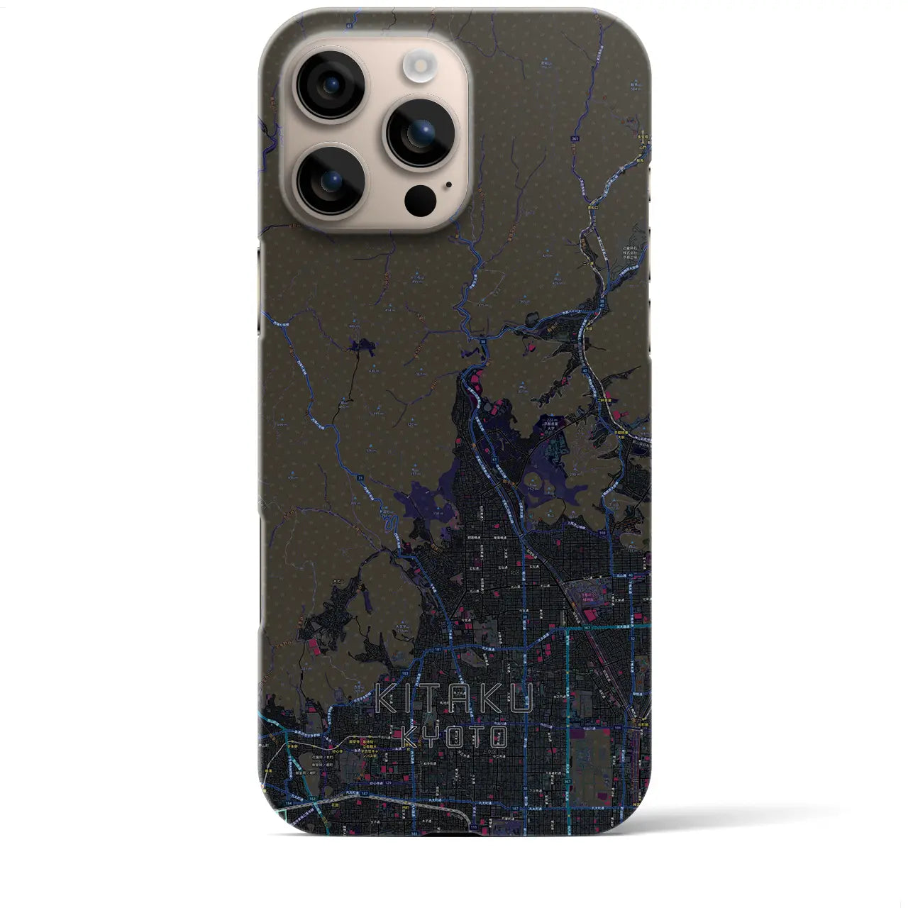 【北区(京都市)】地図柄iPhoneケース(バックカバータイプ)