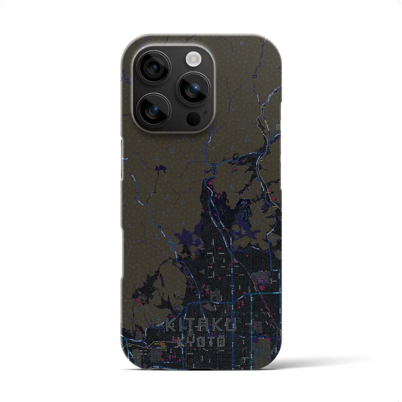 【北区(京都市)】地図柄iPhoneケース(バックカバータイプ)