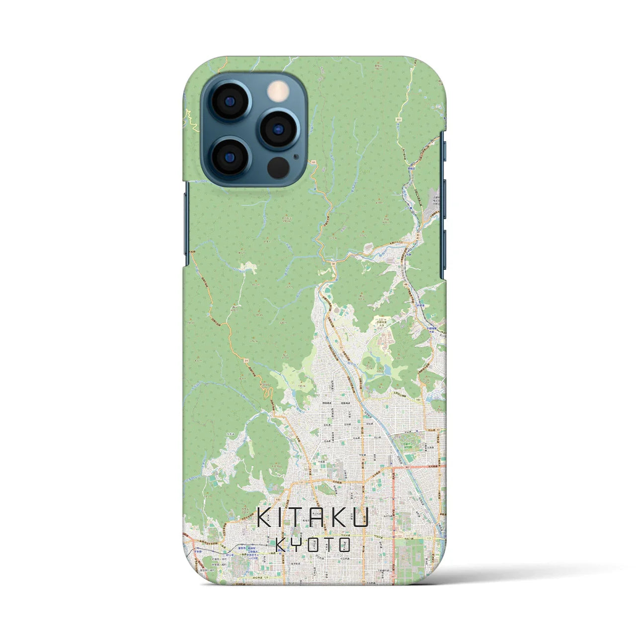 【北区(京都市)】地図柄iPhoneケース(バックカバータイプ)