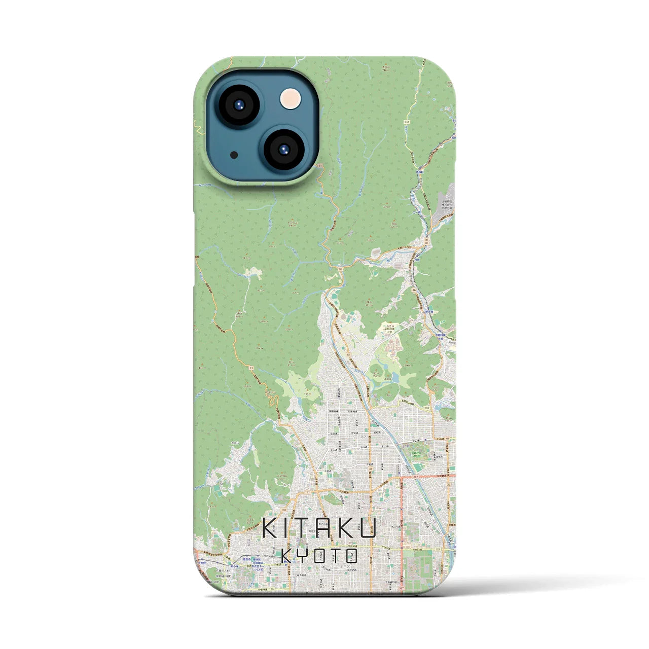 【北区(京都市)】地図柄iPhoneケース(バックカバータイプ)