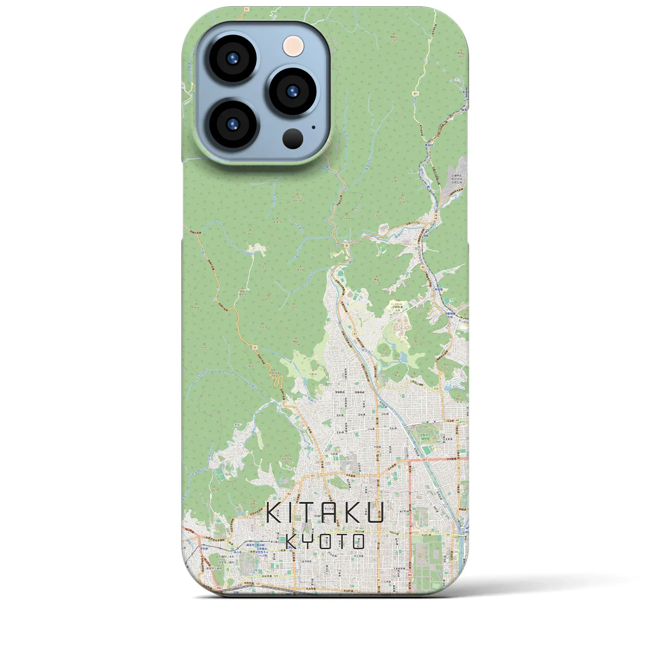 【北区(京都市)】地図柄iPhoneケース(バックカバータイプ)
