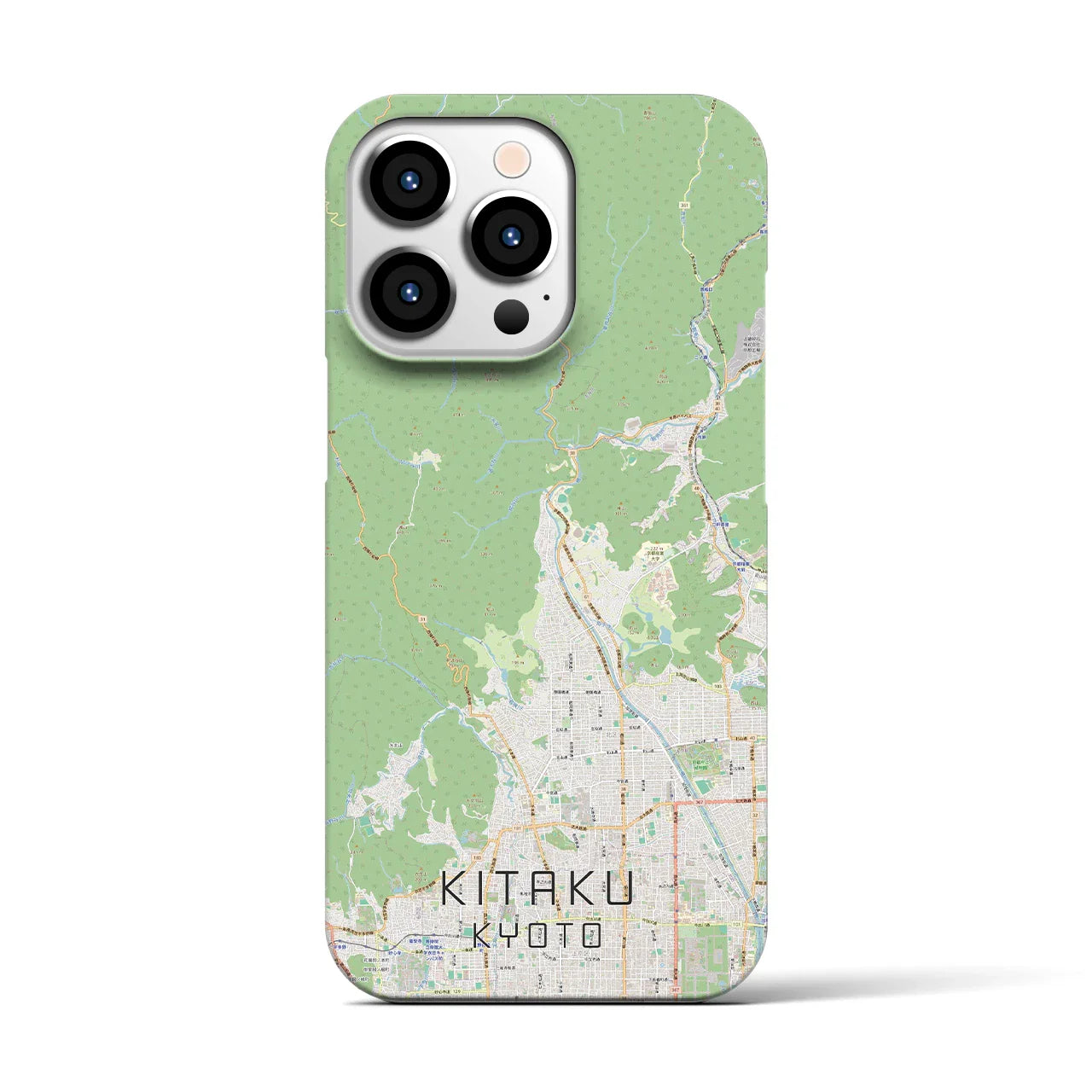 【北区(京都市)】地図柄iPhoneケース(バックカバータイプ)
