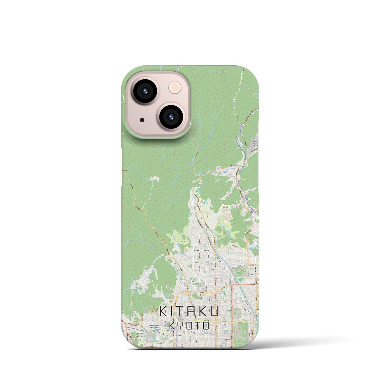 【北区(京都市)】地図柄iPhoneケース(バックカバータイプ)