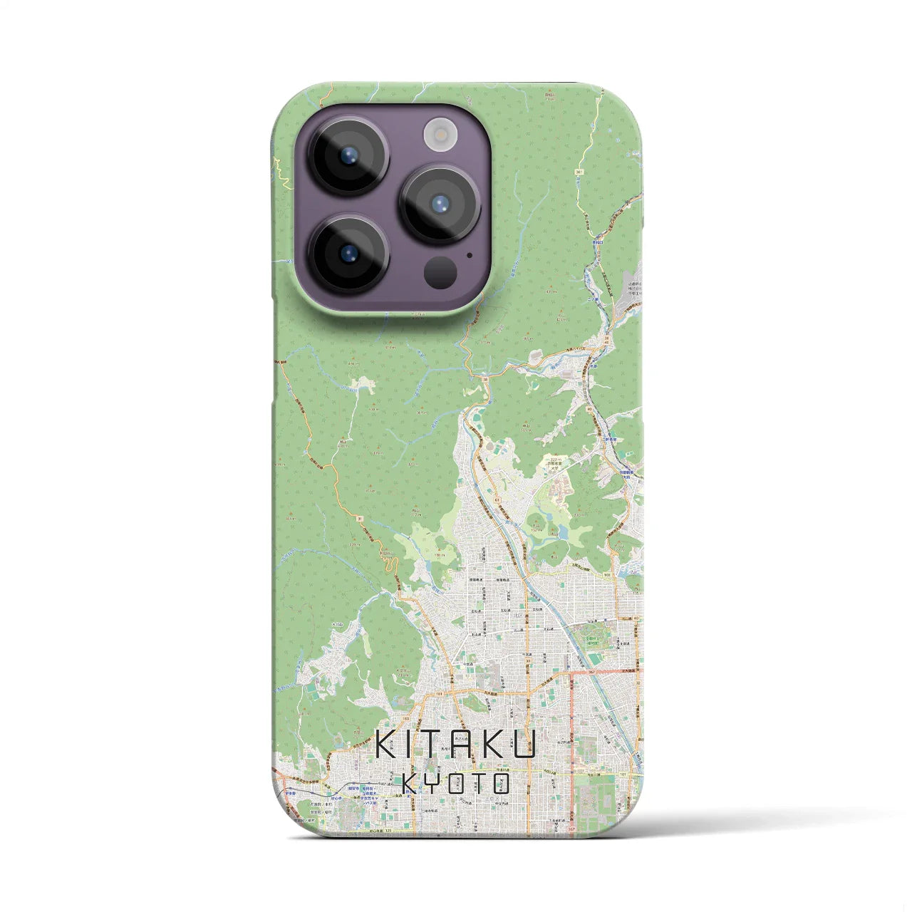 【北区(京都市)】地図柄iPhoneケース(バックカバータイプ)