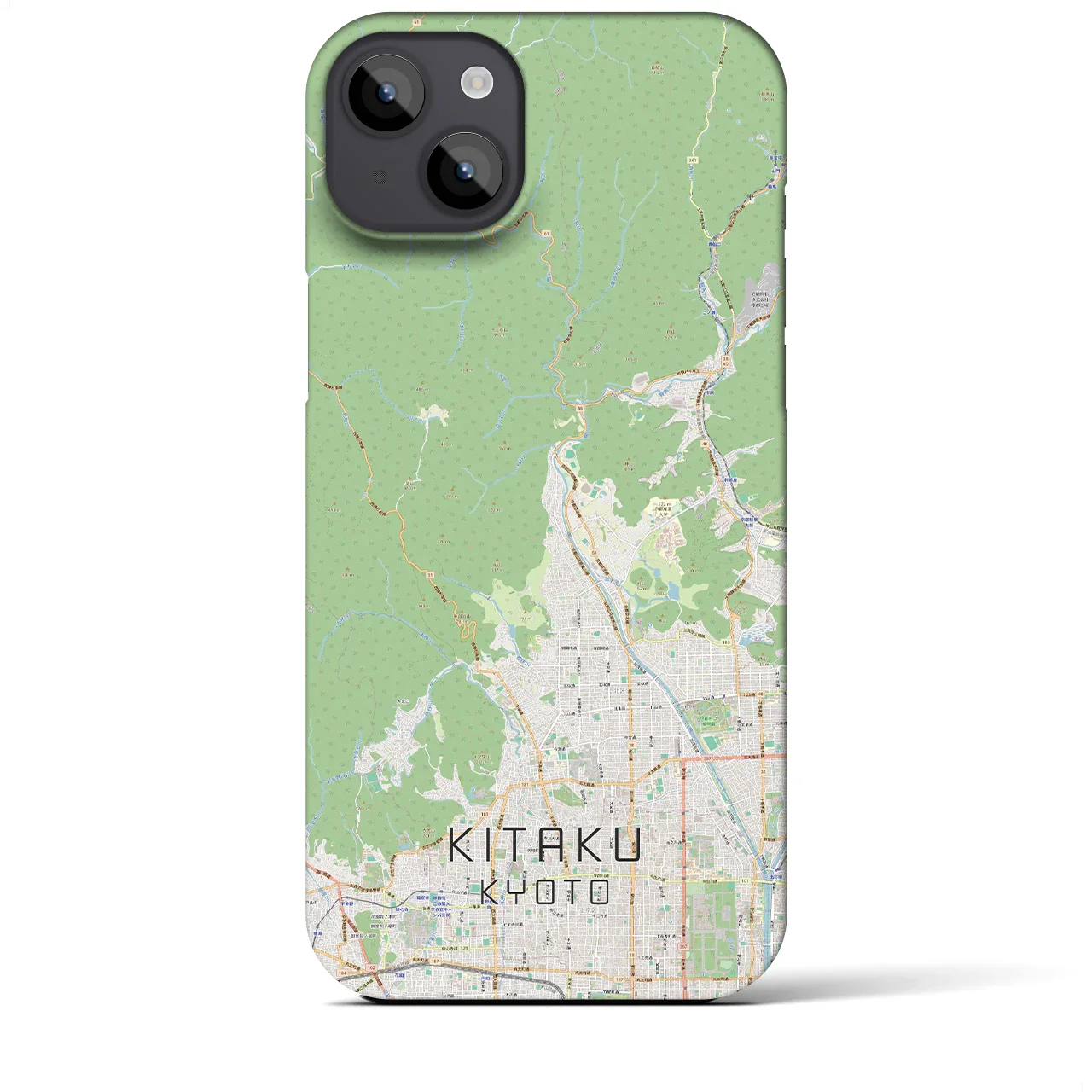 【北区(京都市)】地図柄iPhoneケース(バックカバータイプ)
