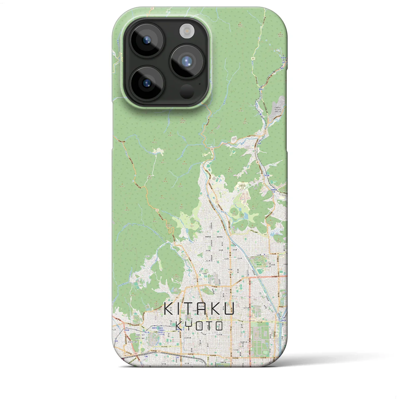 【北区(京都市)】地図柄iPhoneケース(バックカバータイプ)