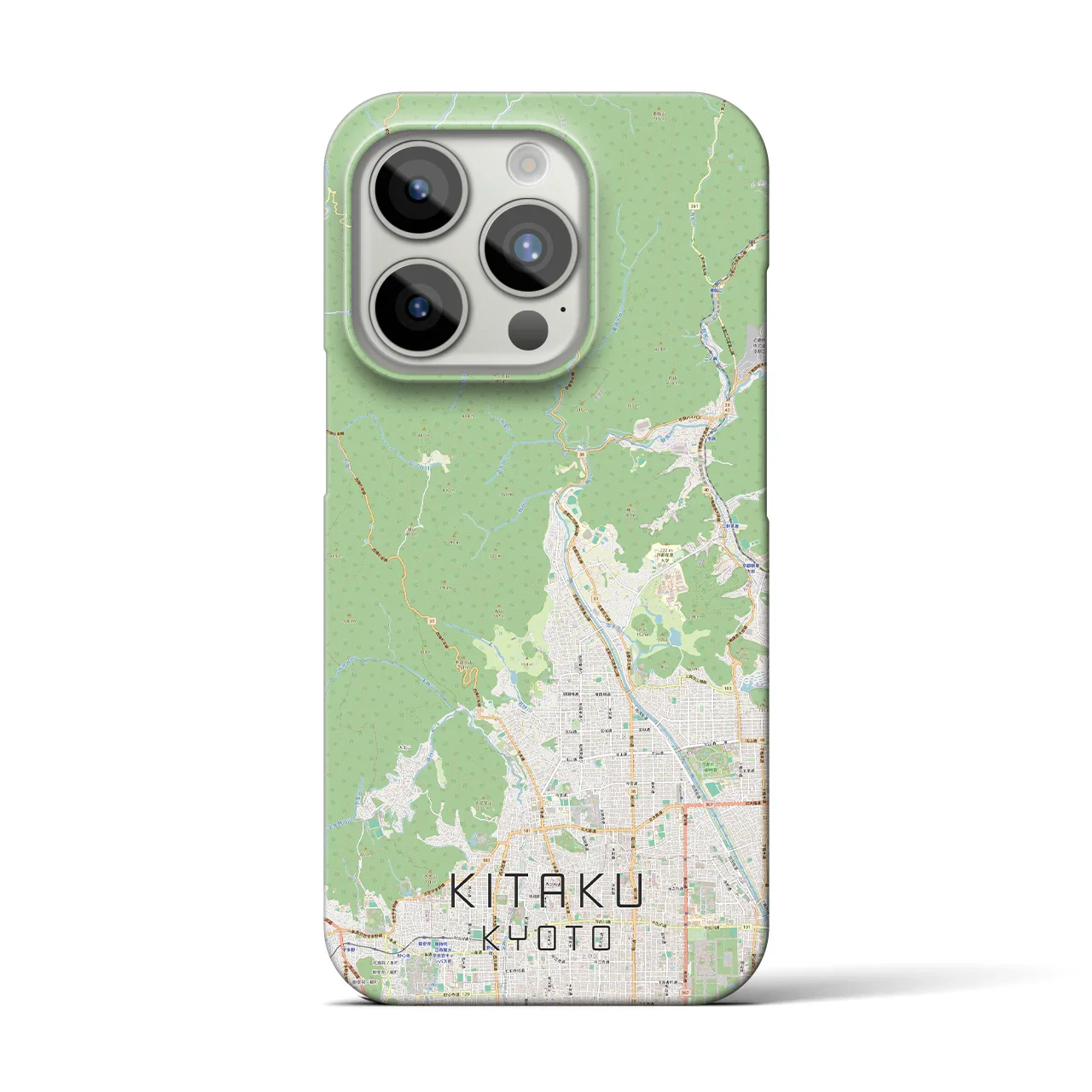 【北区(京都市)】地図柄iPhoneケース(バックカバータイプ)