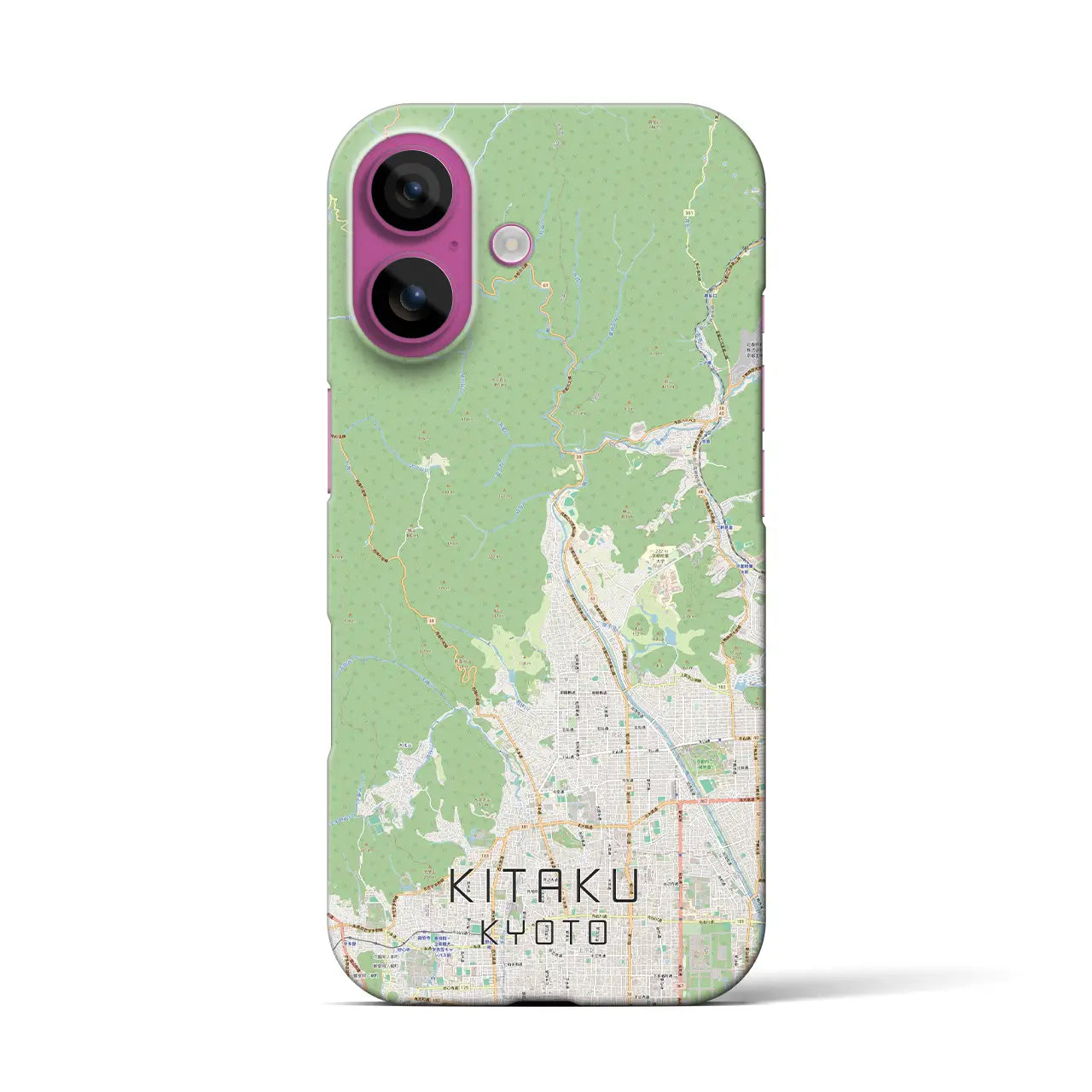 【北区(京都市)】地図柄iPhoneケース(バックカバータイプ)
