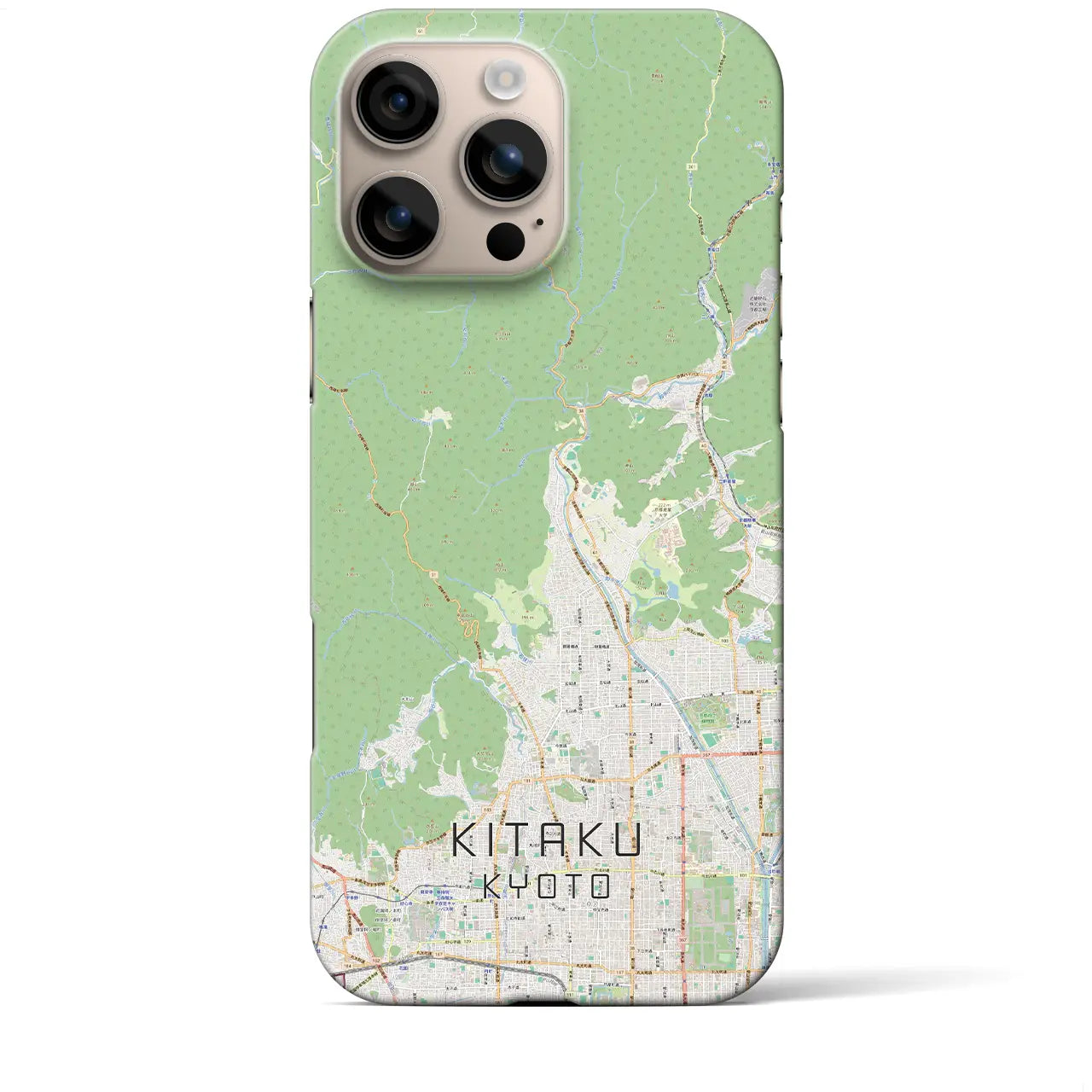 【北区(京都市)】地図柄iPhoneケース(バックカバータイプ)