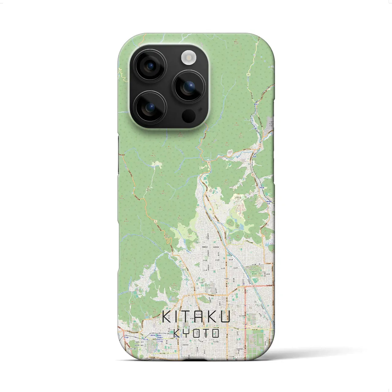 【北区(京都市)】地図柄iPhoneケース(バックカバータイプ)