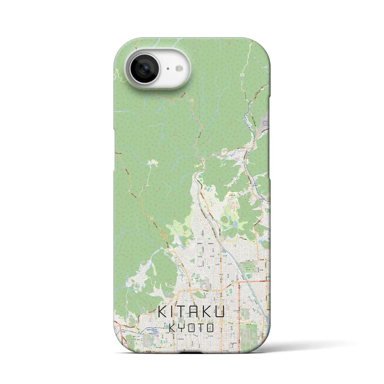 【北区(京都市)】地図柄iPhoneケース(バックカバータイプ)