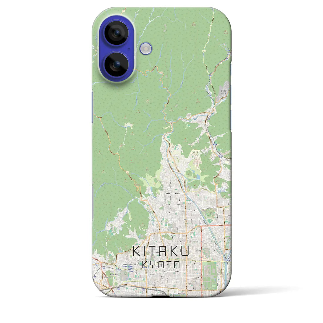 【北区(京都市)】地図柄iPhoneケース(バックカバータイプ)ナチュラル・iPhone 16 Pro Max 用