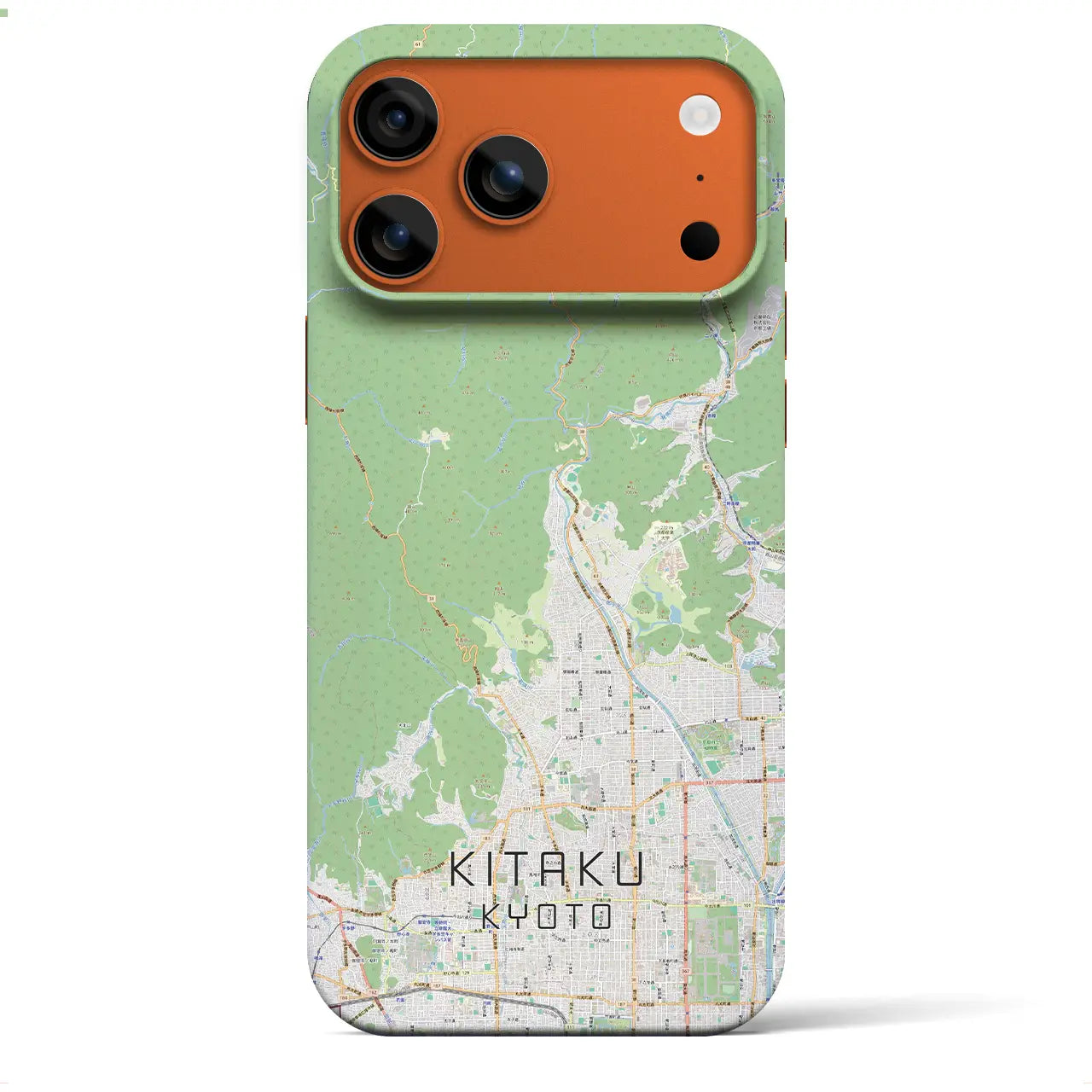 【北区(京都市)】地図柄iPhoneケース(バックカバータイプ)