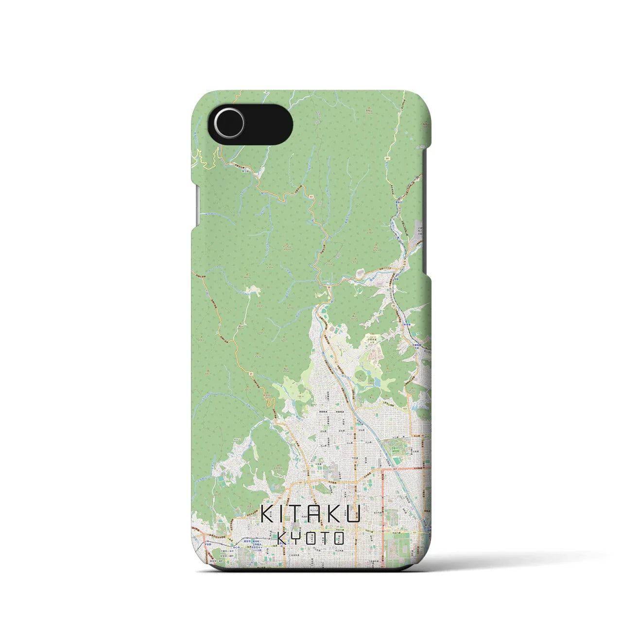 【北区(京都市)】地図柄iPhoneケース(バックカバータイプ)