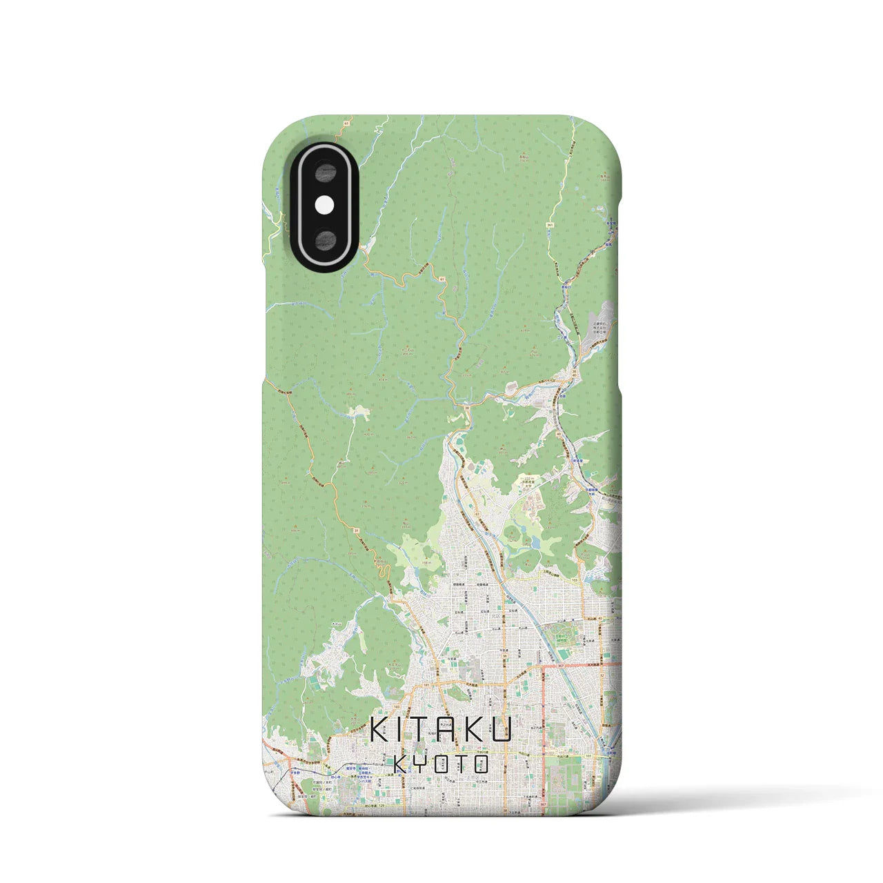 【北区(京都市)】地図柄iPhoneケース(バックカバータイプ)
